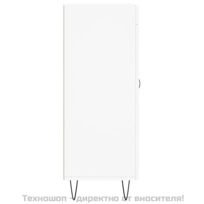 Сайдборд, бял, 69,5x34x90 см, инженерно дърво