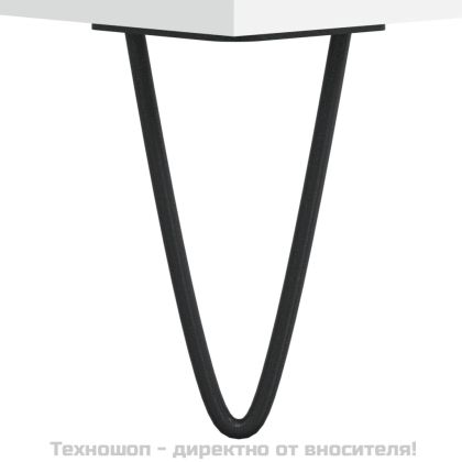 Сайдборд, бял, 69,5x34x90 см, инженерно дърво