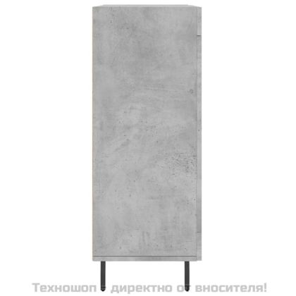 Сайдборд, бетонно сив, 69,5x34x90 см, инженерно дърво