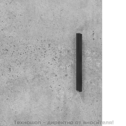 Сайдборд, бетонно сив, 69,5x34x90 см, инженерно дърво