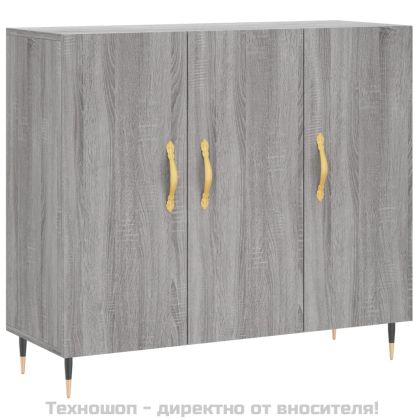 Сайдборд, Сив сонома, 90x34x80 см, инженерно дърво