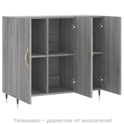 Сайдборд, Сив сонома, 90x34x80 см, инженерно дърво