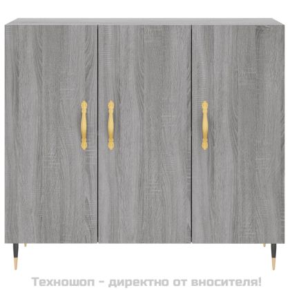 Сайдборд, Сив сонома, 90x34x80 см, инженерно дърво