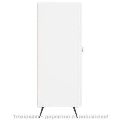 Сайдборд, бял, 34,5x34x90 см, инженерно дърво