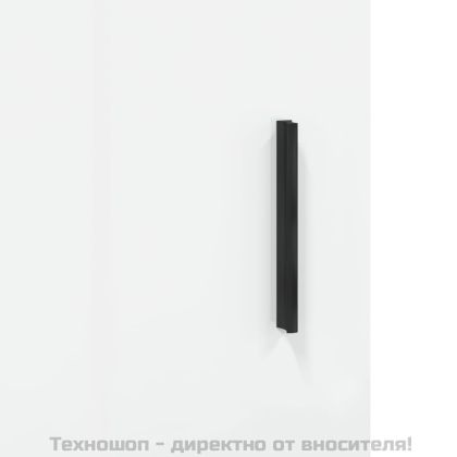 Сайдборд, бял гланц, 69,5x34x90 см, инженерно дърво