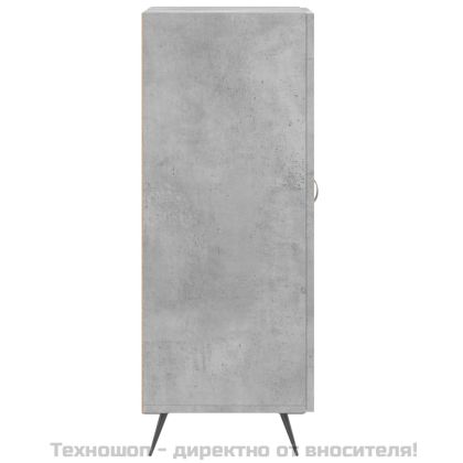 Сайдборд, бетонно сив, 34,5x34x90 см, инженерно дърво