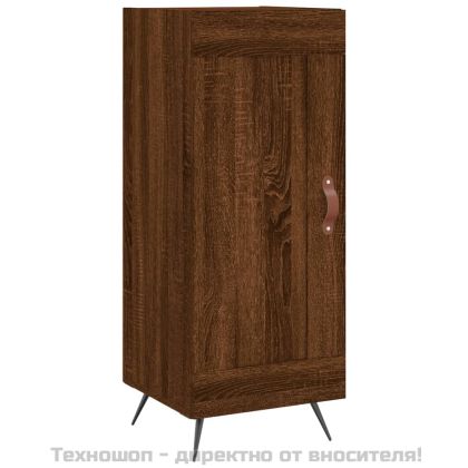 Сайдборд, кафяв дъб, 34,5x34x90 см, инженерно дърво