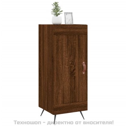 Сайдборд, кафяв дъб, 34,5x34x90 см, инженерно дърво