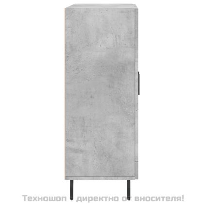 Сайдборд, бетонно сив, 69,5x34x90 см, инженерно дърво