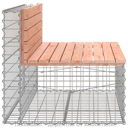 Градинска пейка дизайн габион 103x70x65 см дугласко дърво масив