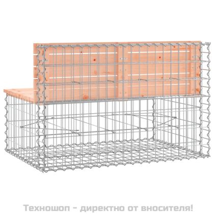 Градинска пейка дизайн габион 103x70x65 см дугласко дърво масив