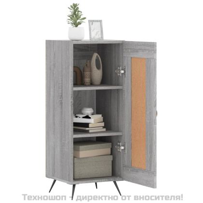 Сайдборд, сив сонома, 34,5x34x90 см, инженерно дърво