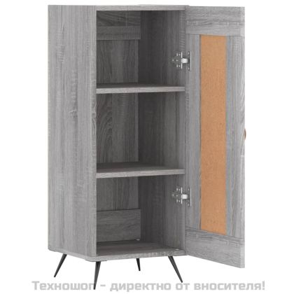 Сайдборд, сив сонома, 34,5x34x90 см, инженерно дърво