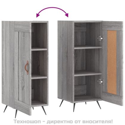 Сайдборд, сив сонома, 34,5x34x90 см, инженерно дърво