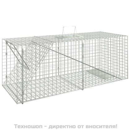 Капан за животни, 64,5x25x26,5 см, поцинковано желязо