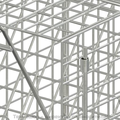 Капан за животни 64,5x25x26,5 см, поцинковано желязо