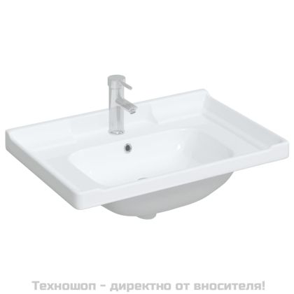 Мивка за баня, бяла, 61x48x23 см, правоъгълна, керамика