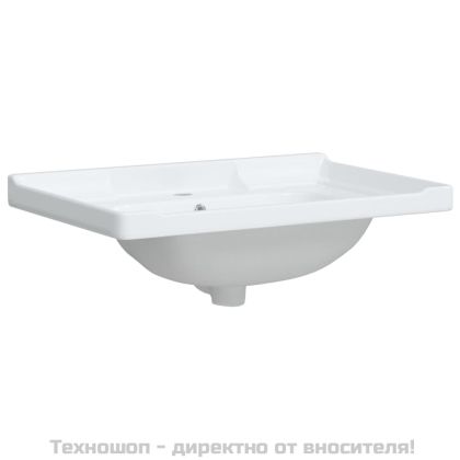 Мивка за баня, бяла, 61x48x23 см, правоъгълна, керамика