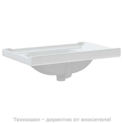 Мивка за баня, бяла, 61x48x23 см, правоъгълна, керамика