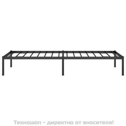Метална рамка за легло, черна, 75x190 см