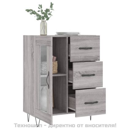 Сайдборд, сив сонома, 69,5x34x90 см, инженерно дърво