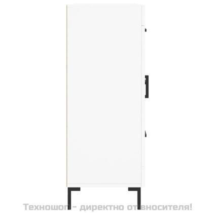 Сайдборд, бял, 69,5x34x90 см, инженерно дърво