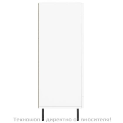 Сайдборд, бял, 69,5x34x90 см, инженерно дърво