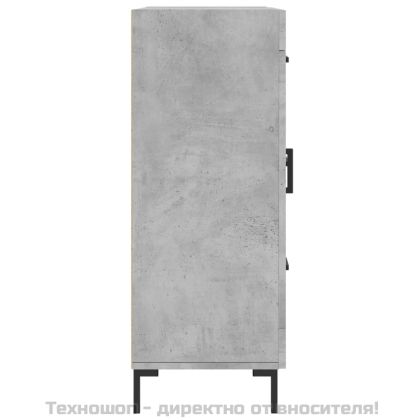 Сайдборд, бетонно сив, 69,5x34x90 см, инженерно дърво