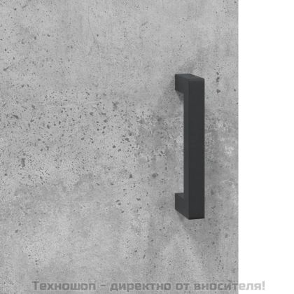 Сайдборд, бетонно сив, 69,5x34x90 см, инженерно дърво