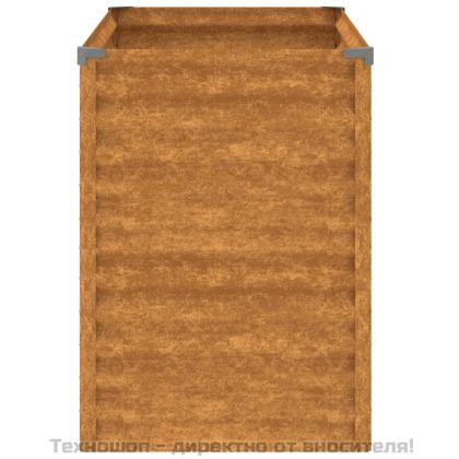 Повдигната градинска леха 100x50x69 см, кортенова стомана