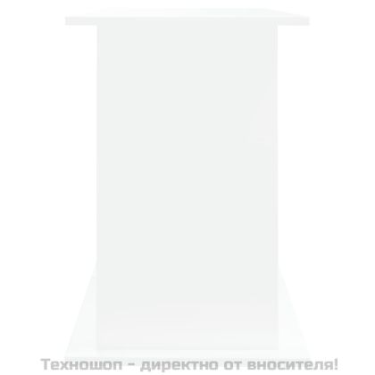 Поставка за аквариум, бяла, 121x41x58 см, инженерно дърво