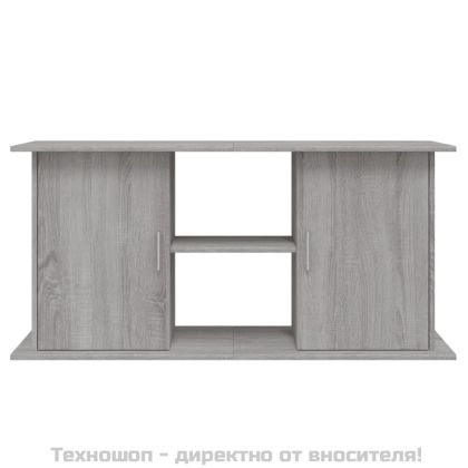 Поставка за аквариум, сив сонома, 121x41x58 см, инженерно дърво