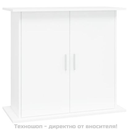 Поставка за аквариум, бяла, 81x36x73 см, инженерно дърво