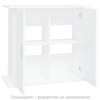 Поставка за аквариум, бяла, 81x36x73 см, инженерно дърво