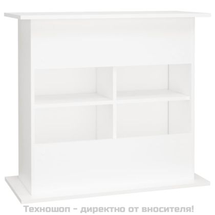 Поставка за аквариум, бяла, 81x36x73 см, инженерно дърво