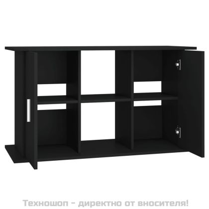 Поставка за аквариум, черна, 101x41x58 см, инженерно дърво