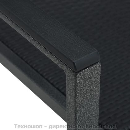 Градински трапезен комплект, 5 части, черен