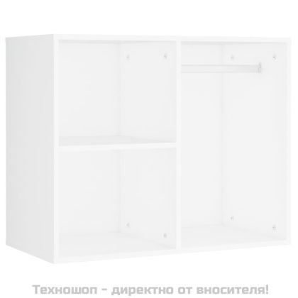 Комплект тоалетка с LED, бяла, инженерно дърво