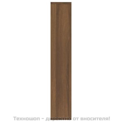 Стенен рафт, кафяв дъб, 36x16x90 см, инженерно дърво