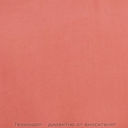 Релаксиращ стол с табуретка, розов, кадифе