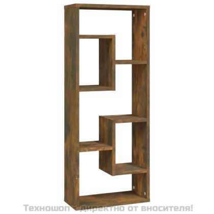 Стенен рафт, опушен дъб, 36x16x90 см, инженерно дърво