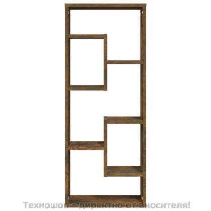 Стенен рафт, опушен дъб, 36x16x90 см, инженерно дърво