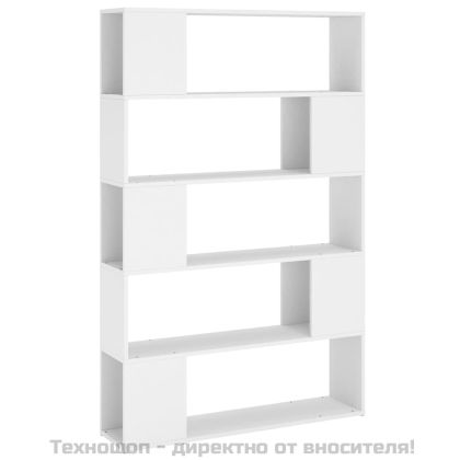 Шкаф разделител за стая, бяла, 100x24x155 см, инженерно дърво