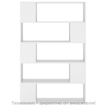 Шкаф разделител за стая, бяла, 100x24x155 см, инженерно дърво