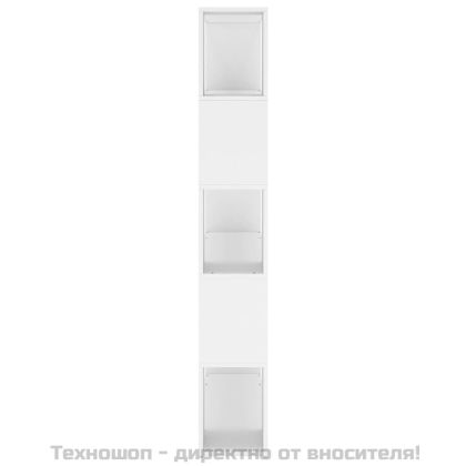 Шкаф разделител за стая, бяла, 100x24x155 см, инженерно дърво