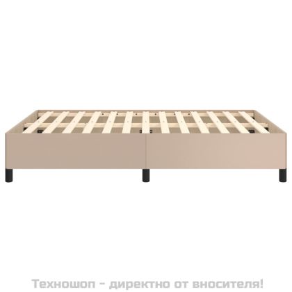 Рамка за легло, капучино, 140x200 см, изкуствена кожа