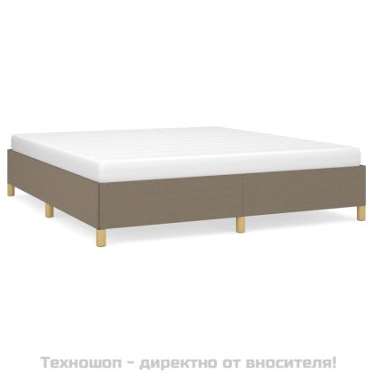 Рамка за легло без матрак, таупе, 160x200 см плат