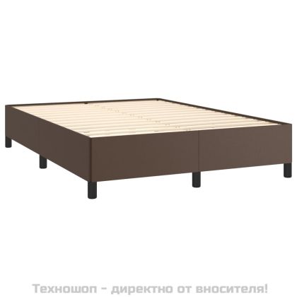 Рамка за легло, кафява, 140x200 см изкуствена кожа