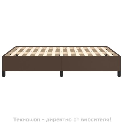 Рамка за легло, кафява, 140x200 см изкуствена кожа