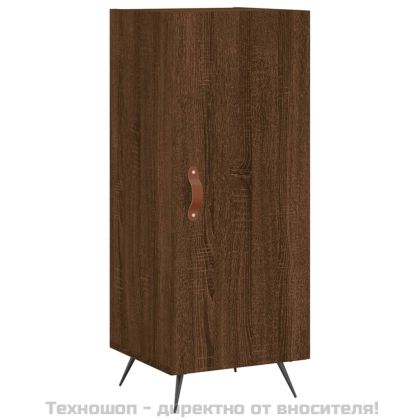 Сайдборд, кафяв дъб, 34,5x34x90 см, инженерно дърво